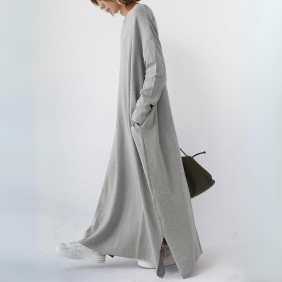 Robe longue femme – Robe élégante fluide pour cérémonie et été chic