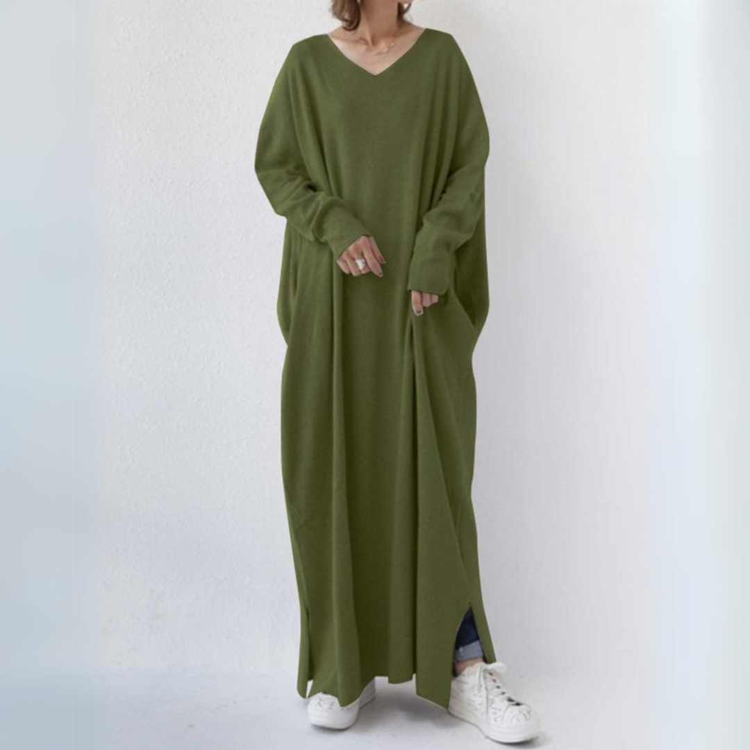 Robe longue femme – Robe élégante fluide pour cérémonie et été chic