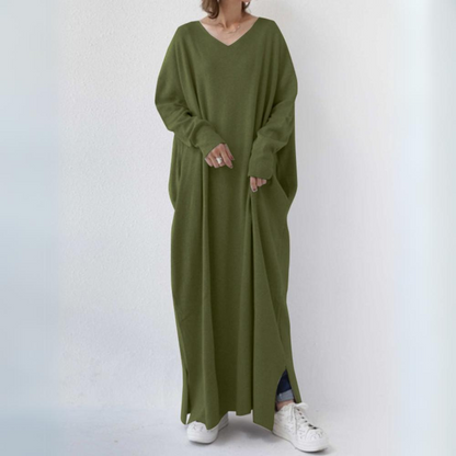 Robe longue femme – Robe élégante fluide pour cérémonie et été chic