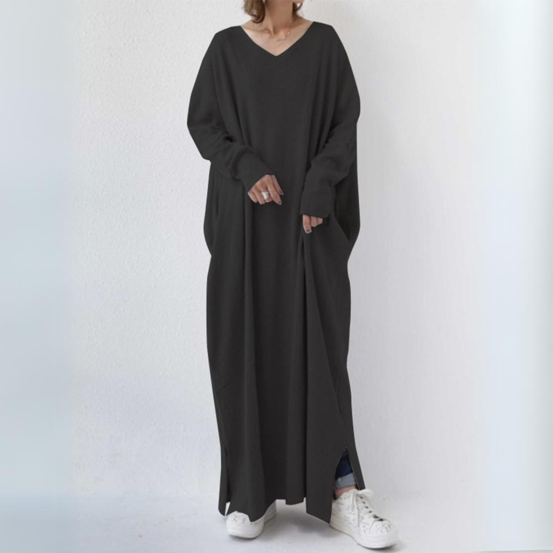 Robe longue femme – Robe élégante fluide pour cérémonie et été chic