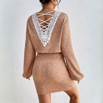 Robe tricotée femme – Robe élégante en maille pour toutes occasions chic