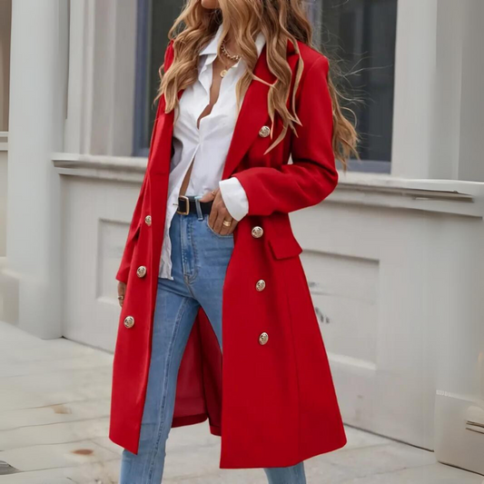 Wool Coat for Women – Elegant Winter Coat with Chic Design for Evening Wear