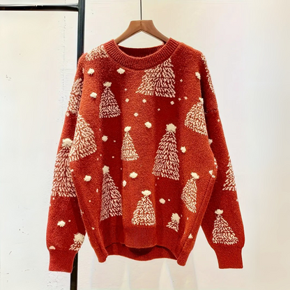 Pull de Noël femme – Pull douillet en laine avec motifs festifs et coupe confortable