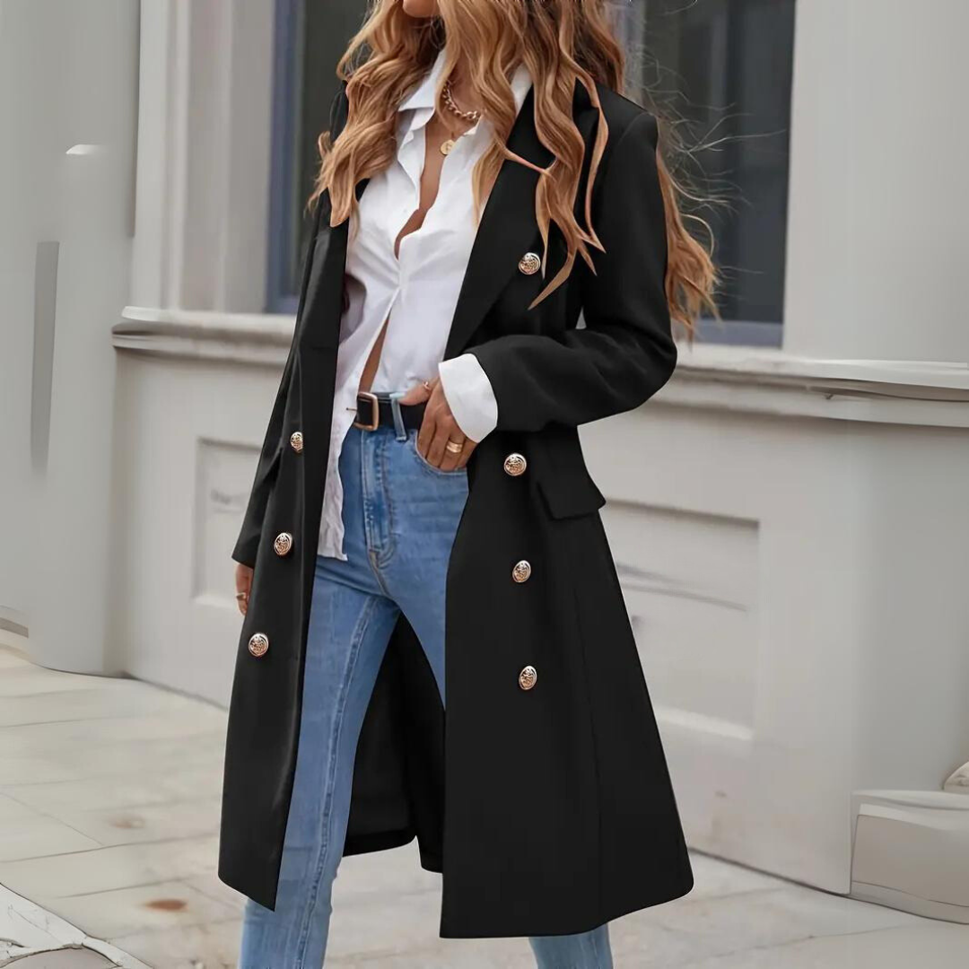 Manteau élégant femme – Manteau chic en laine pour hiver et soirée