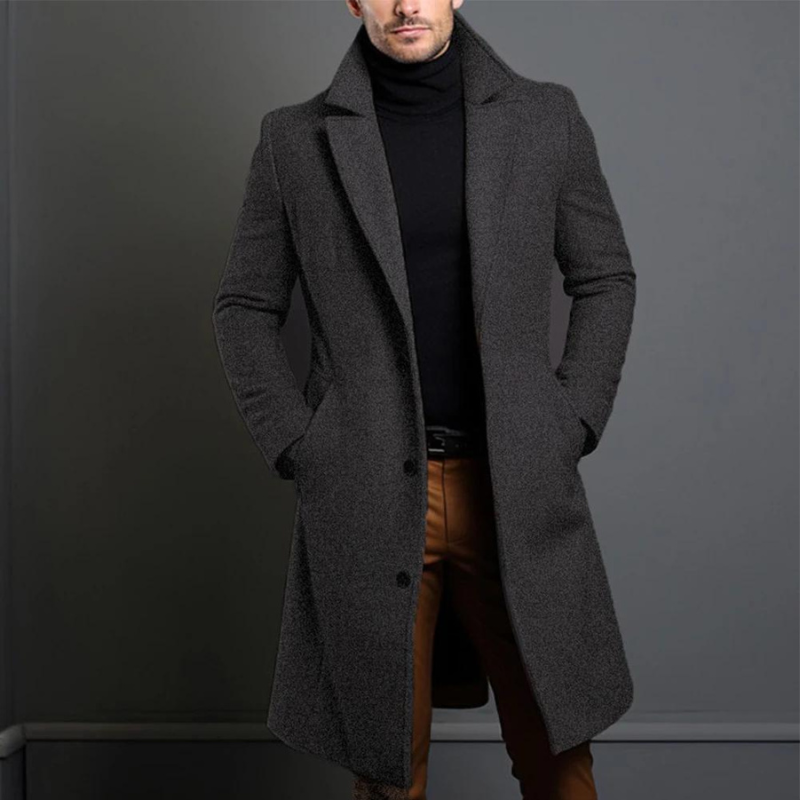 Manteau classique homme – Veste élégante en laine pour hiver et soirée