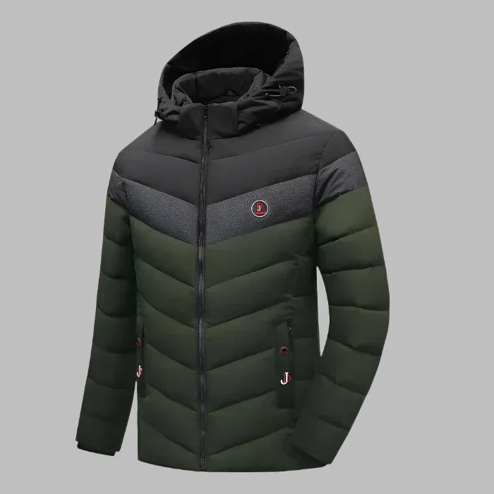 Veste d'hiver homme – Manteau moderne chaud et élégant en tissu imperméable