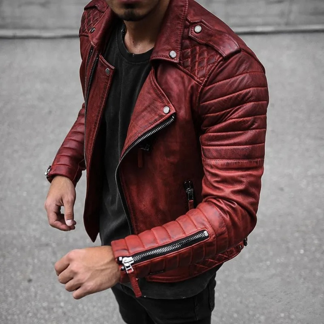 Veste en cuir homme – Veste stylée en cuir véritable pour look tendance