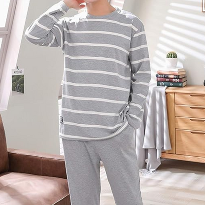 Pyjama homme – Ensemble confortable en coton doux pour nuits relaxantes