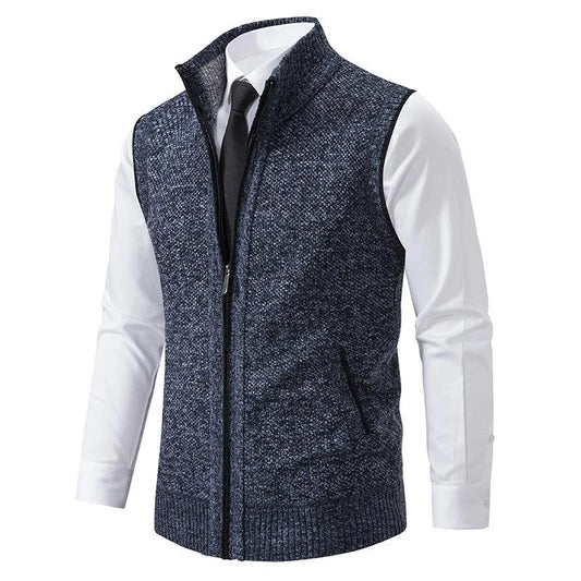 Gilet en tricot homme – Gilet à fermeture éclair confortable et élégant