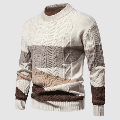 Pull en tricot homme – Pull chaud en laine doux et confortable pour hiver