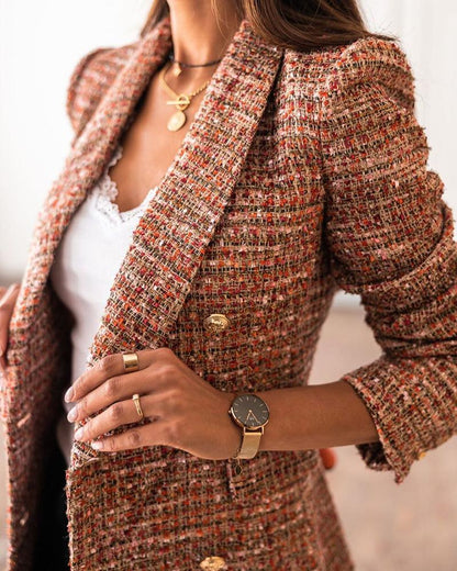 Blazer élégant femme – Veste chic ajustée en tissu léger pour soirée et bureau