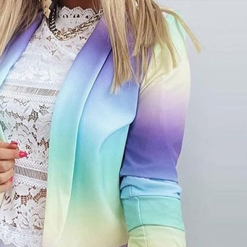 Blazer femme à manches longues – Veste élégante en tissu léger pour toutes occasions