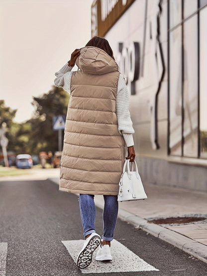 Women's Long Summer Coat – Elegant Sleeveless Lightweight Jacket for Warm Weather