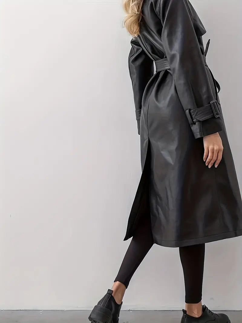 Manteau en cuir femme – Veste élégante en cuir véritable pour hiver chic