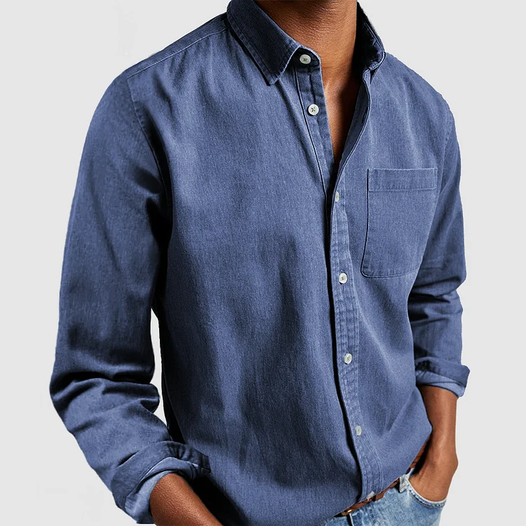 Chemise de loisirs homme – Chemise décontractée en coton à manches courtes élégante