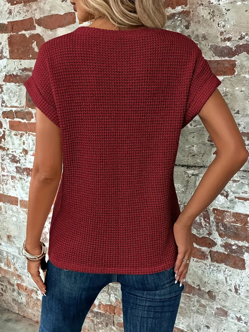 Pull en tricot décontracté femme – Haut confortable à manches longues et doux