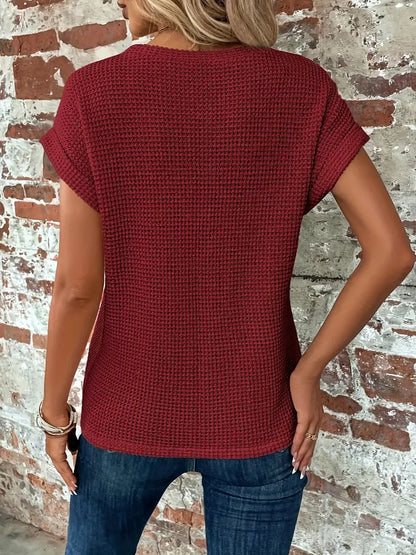 Pull en tricot décontracté femme – Haut confortable en maille doux et léger