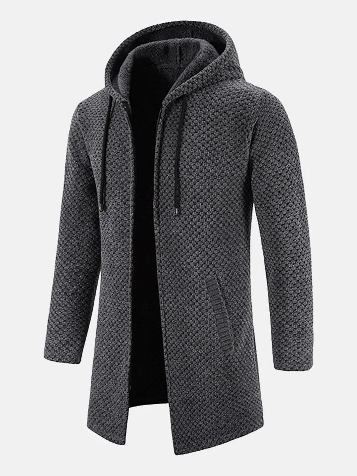 Veste en tricot homme – Veste décontractée à capuche confortable et stylée