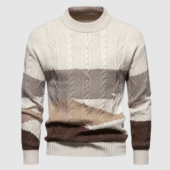 Pull en tricot homme – Pull chaud en laine doux et confortable pour hiver