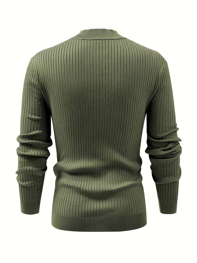 Pull en tricot homme – Pull élégant avec bouton, style décontracté et confortable