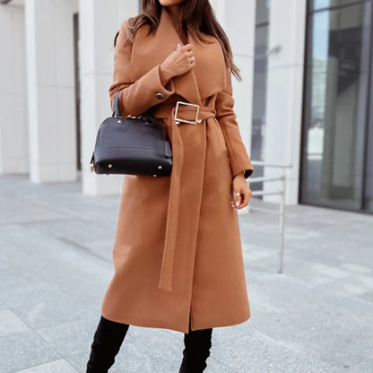 Wool Winter Coat for Women – Elegant Chic Outerwear for Evening Wear