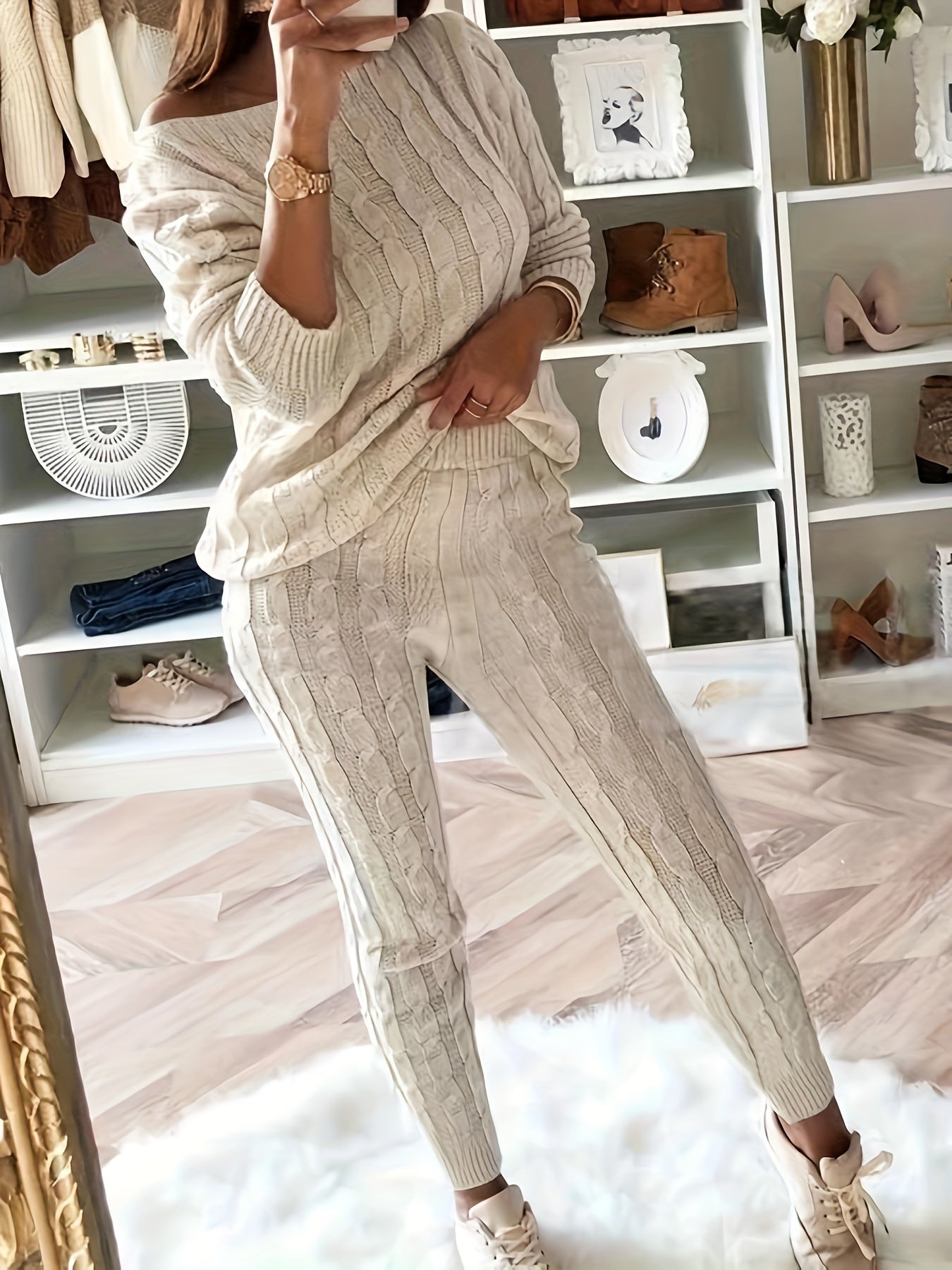 Ensemble confortable femme – Tenue décontractée en coton doux et stylée