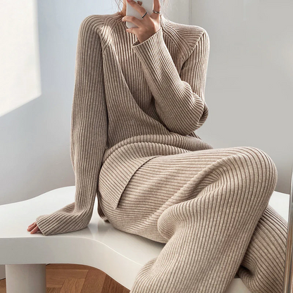 Pull en tricot femme – Ensemble confortable en laine doux et élégant pour l'hiver