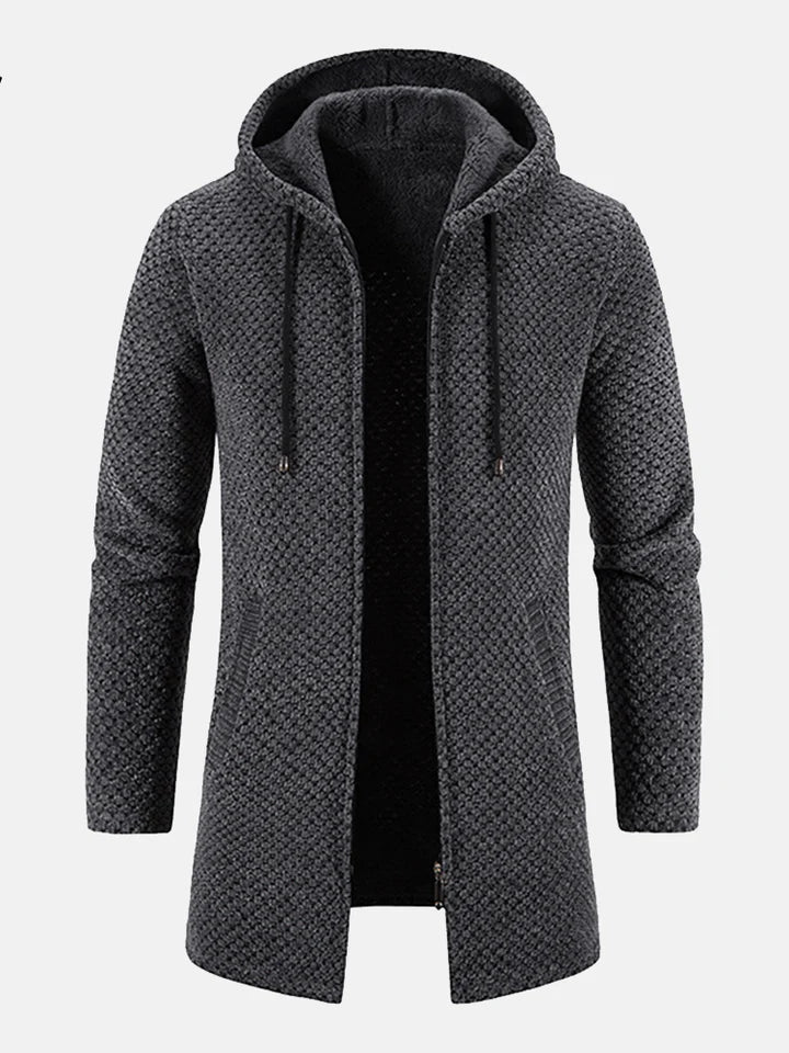 Veste en tricot homme – Veste décontractée à capuche confortable et stylée