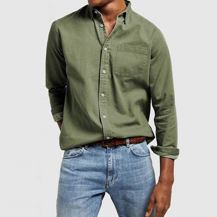 Chemise de loisirs homme – Chemise décontractée en coton à manches courtes élégante