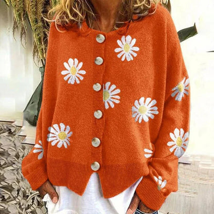 Cardigan fleuri femme – Veste légère à manches longues pour printemps