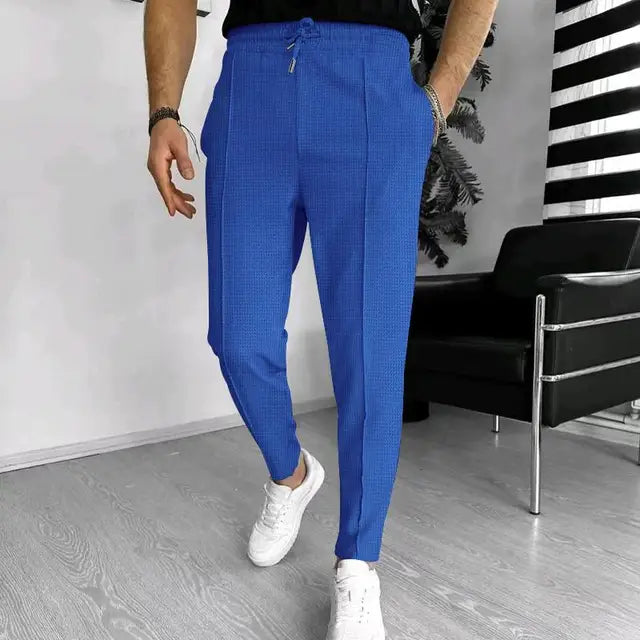 Pantalon élégant homme – Pantalon habillé en tissu léger pour soirée chic