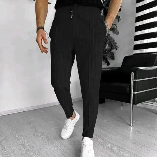 Pantalon élégant homme – Pantalon habillé en tissu léger pour soirée chic