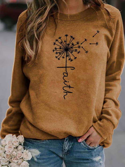 Pull femme imprimé – Sweat-shirt tendance à manches longues et confortable