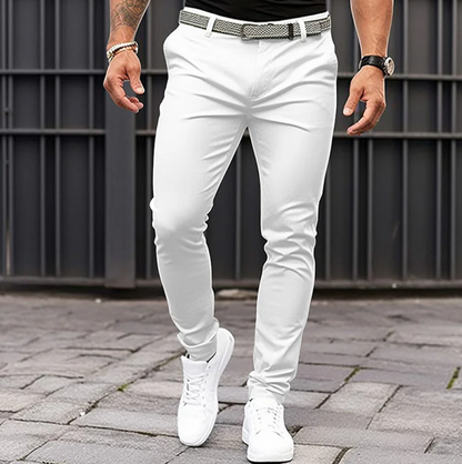 Pantalon élégant homme – Pantalon chic en tissu léger pour occasions spéciales