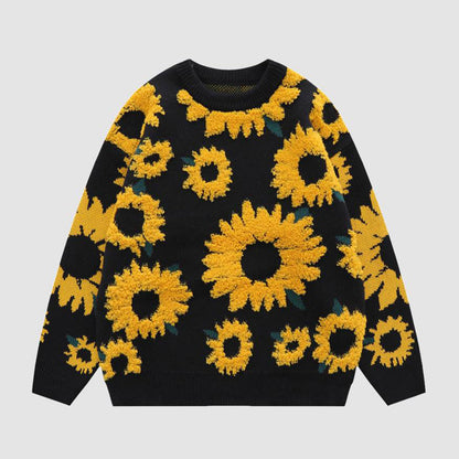 Pull à fleurs femme – Pull léger à motifs floraux pour printemps et été