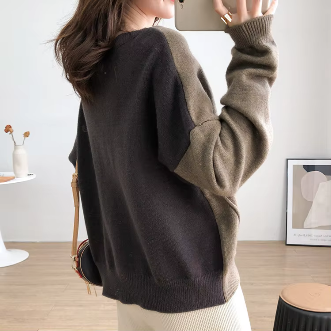 Pull ample femme – Pull en laine doux et confortable pour l'hiver élégant