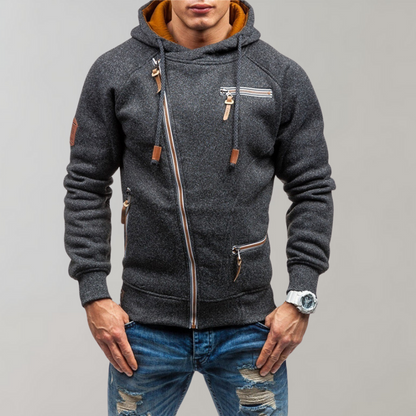 Sweat à capuche zippé homme – Vêtement décontracté en coton doux et confortable