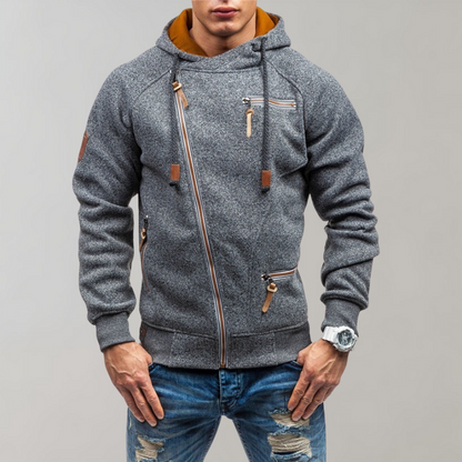 Sweat à capuche zippé homme – Vêtement décontracté en coton doux et confortable