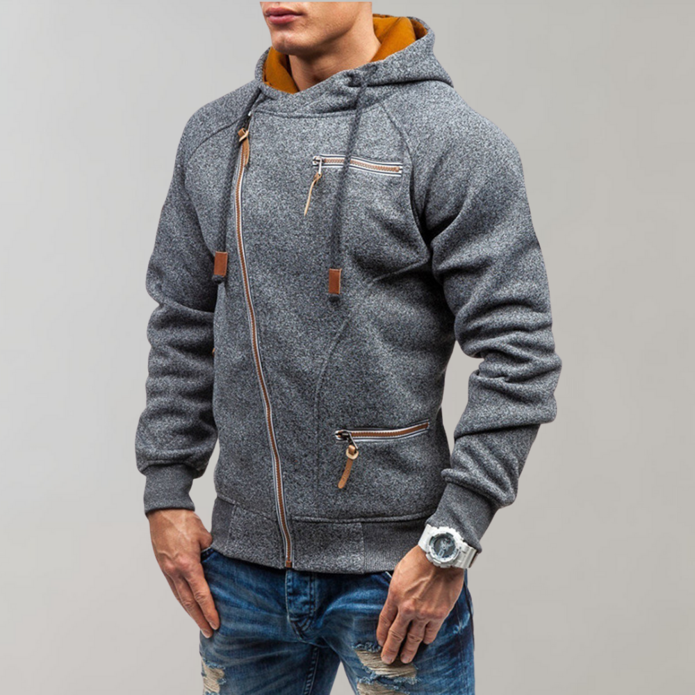 Sweat à capuche zippé homme – Vêtement décontracté en coton doux et confortable