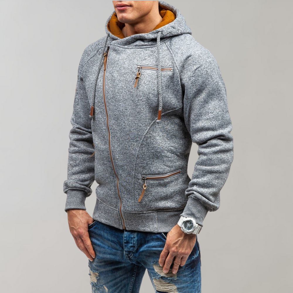 Sweat à capuche zippé homme – Vêtement décontracté en coton doux et confortable