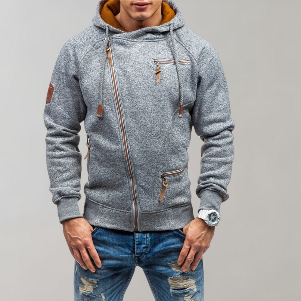 Sweat à capuche zippé homme – Vêtement décontracté en coton doux et confortable