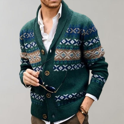 Pull de Noël homme – Pull chaud en laine avec motifs festifs et coupe décontractée