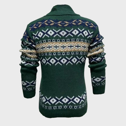 Pull de Noël homme – Pull chaud en laine avec motifs festifs et coupe décontractée