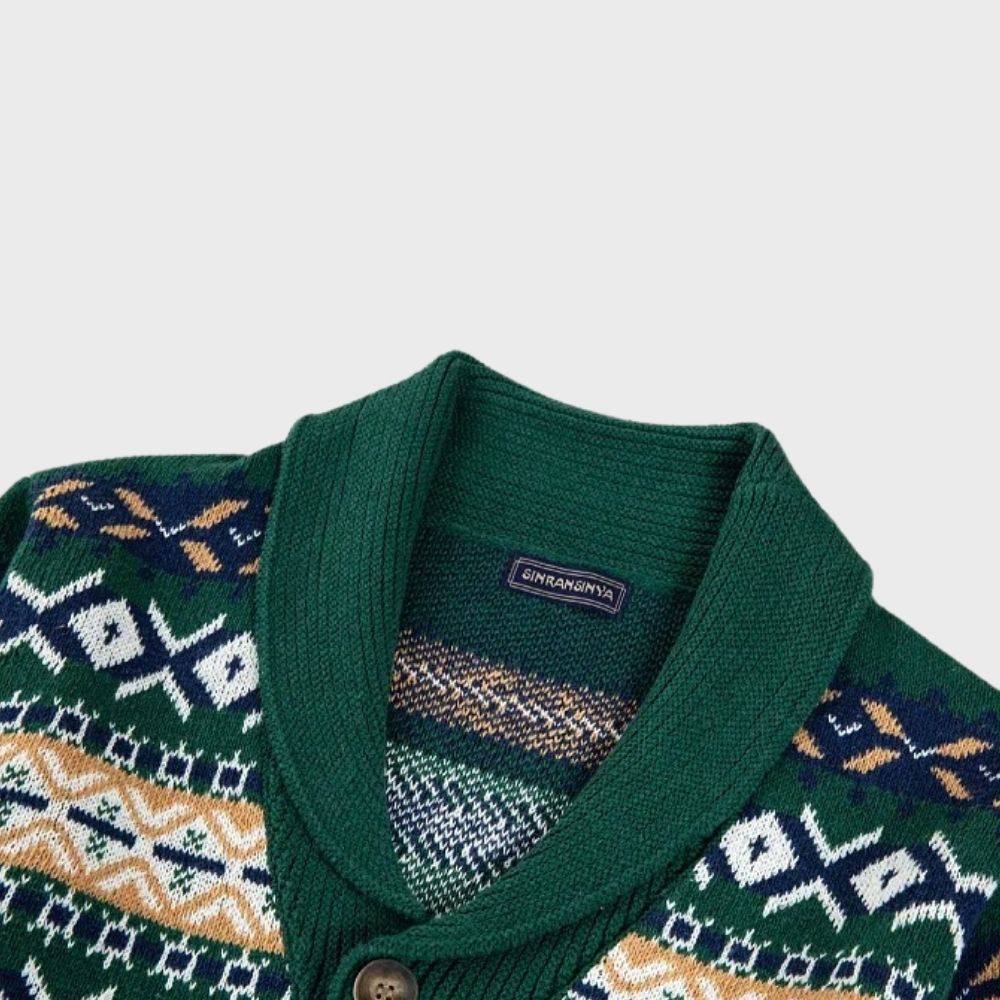 Pull de Noël homme – Pull chaud en laine avec motifs festifs et coupe décontractée