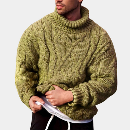 Pull en tricot homme – Pull chaud en laine doux et confortable pour hiver