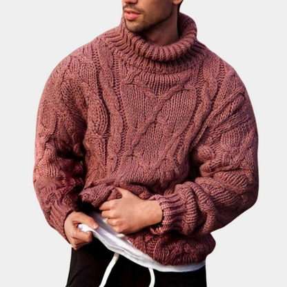 Pull en tricot homme – Pull chaud en laine doux et confortable pour hiver