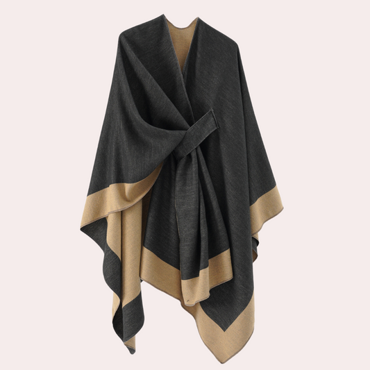 Poncho femme tendance – Poncho à la mode en laine douce et chic pour l'hiver