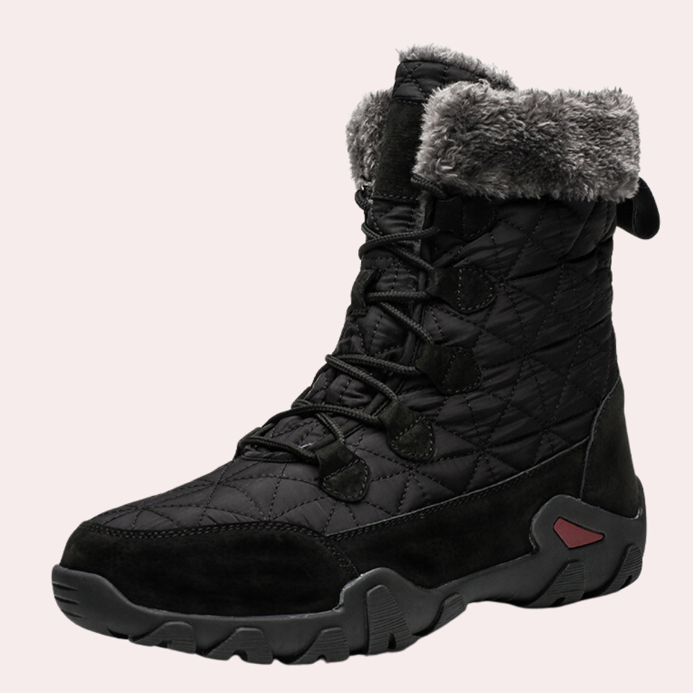 Bottes d'hiver homme – Bottes confortables imperméables en cuir pour neige