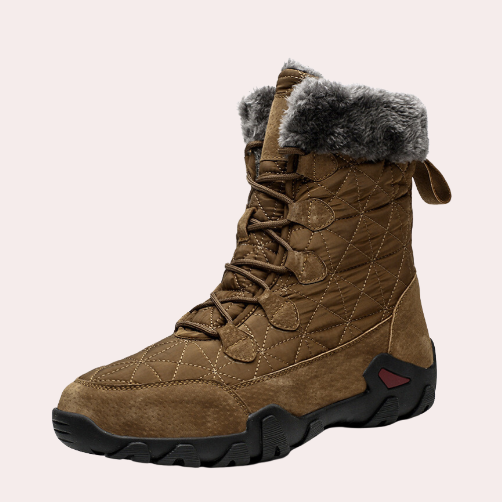 Bottes d'hiver homme – Bottes confortables imperméables en cuir pour neige