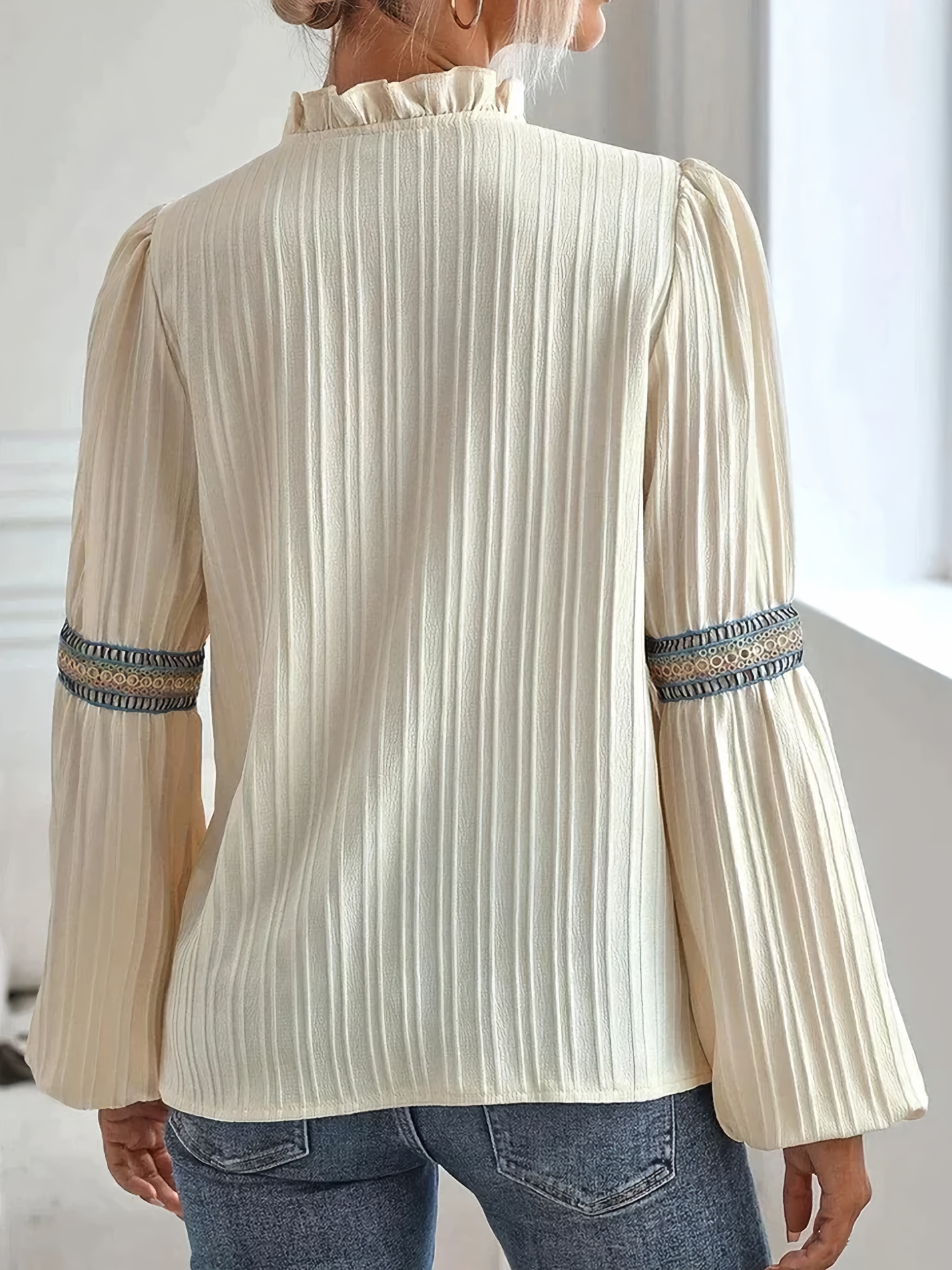 Blouse plissée femme – Chemisier élégant en chiffon pour occasions spéciales